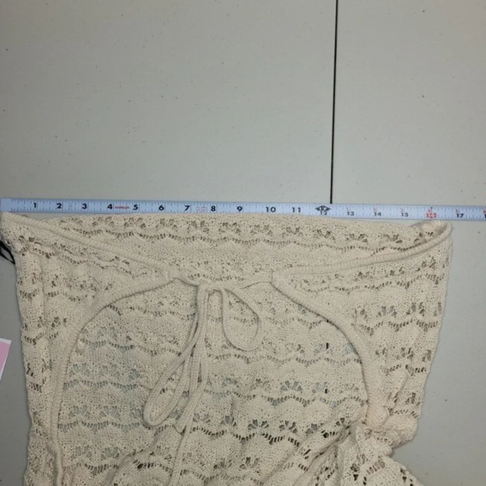 Future Collective Alani Noelle Crochet Knit Midi Dress XL Halter Boho Beach Wear
